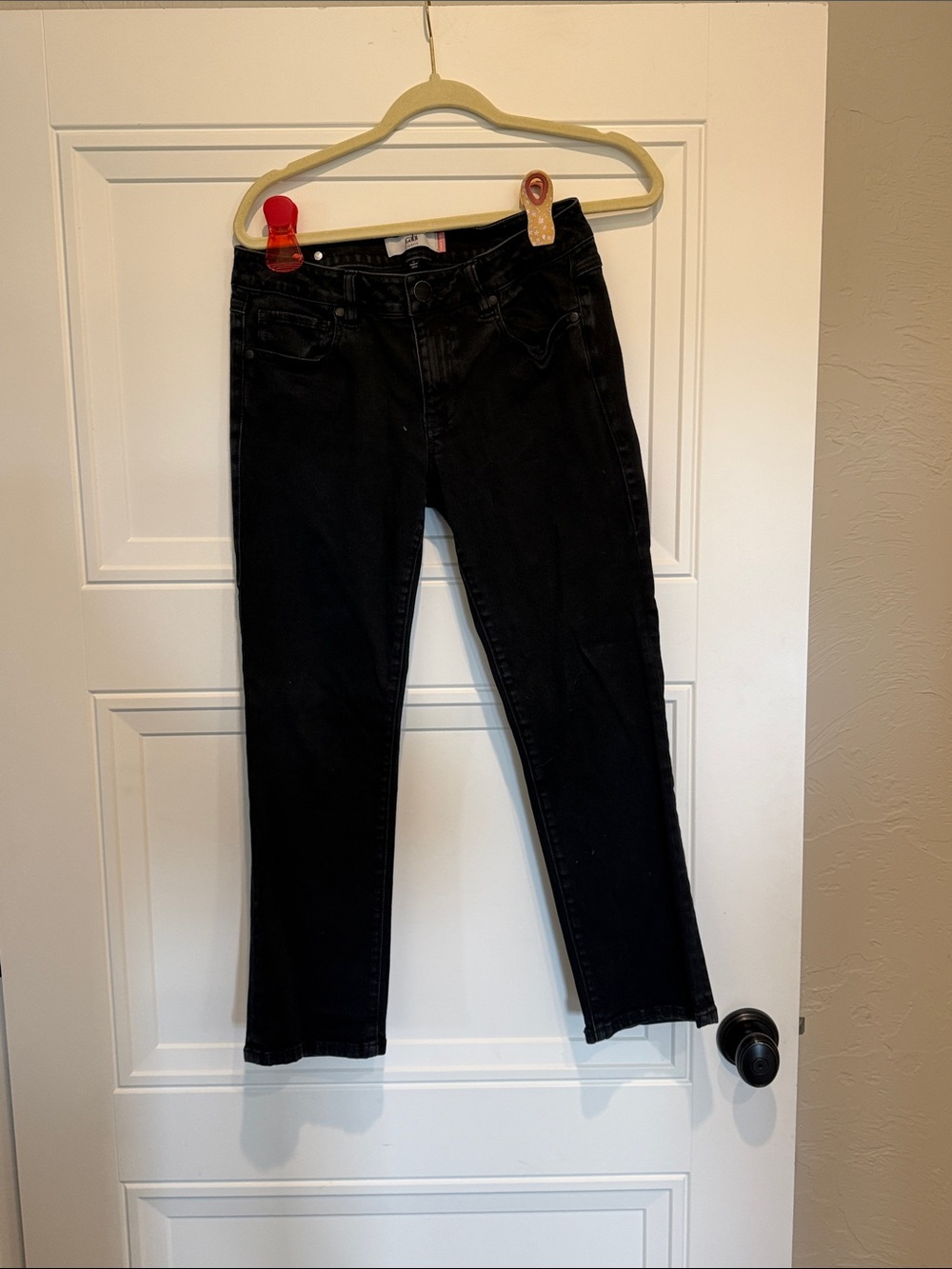 CAbi Women's Black Straight-Leg Jeans